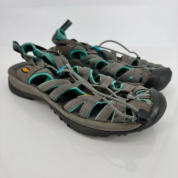 Keen Womens Whisper Sandal Light Green/Grey Sz 8.5 Camping Hiking Outdoor - Picture 1 of 9
